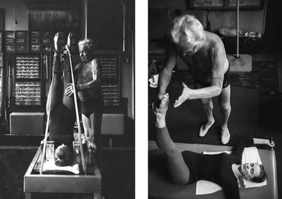 Joseph Pilates impartiendo una clase